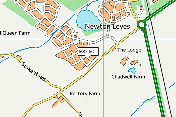 MK3 5QL map - OS VectorMap District (Ordnance Survey)