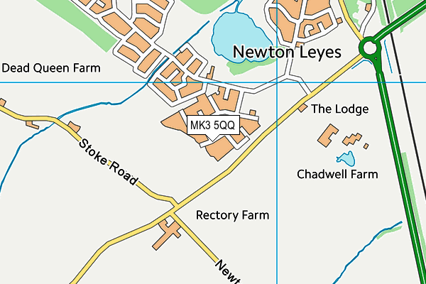 MK3 5QQ map - OS VectorMap District (Ordnance Survey)