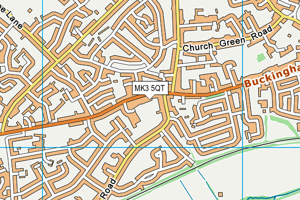 MK3 5QT map - OS VectorMap District (Ordnance Survey)