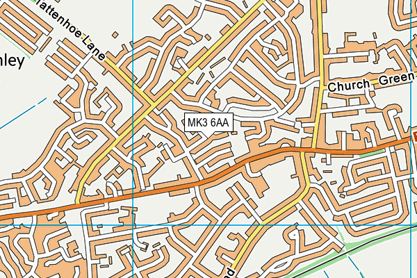 MK3 6AA map - OS VectorMap District (Ordnance Survey)