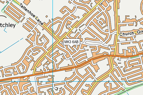 MK3 6AB map - OS VectorMap District (Ordnance Survey)