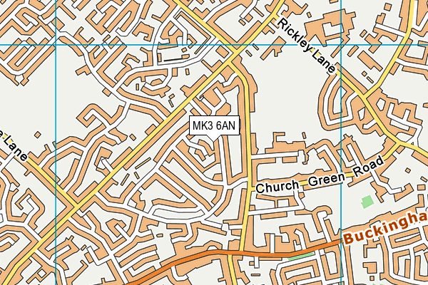 MK3 6AN map - OS VectorMap District (Ordnance Survey)