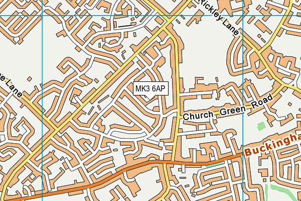 MK3 6AP map - OS VectorMap District (Ordnance Survey)