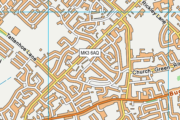 MK3 6AQ map - OS VectorMap District (Ordnance Survey)
