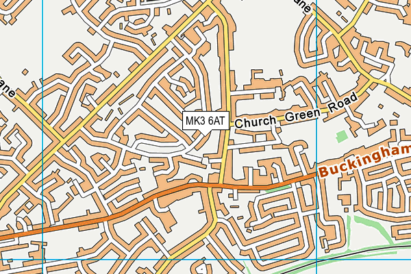 MK3 6AT map - OS VectorMap District (Ordnance Survey)