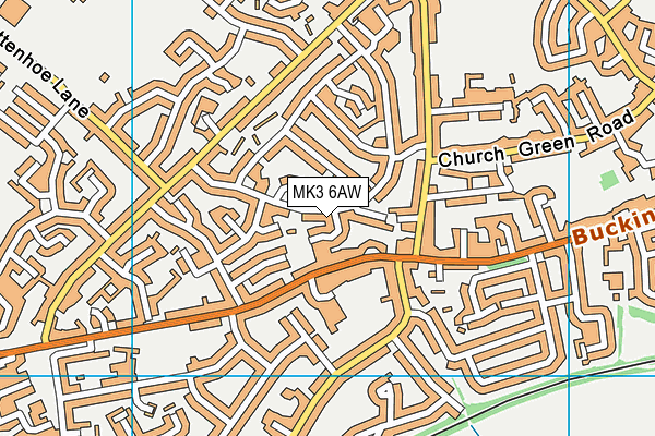 MK3 6AW map - OS VectorMap District (Ordnance Survey)