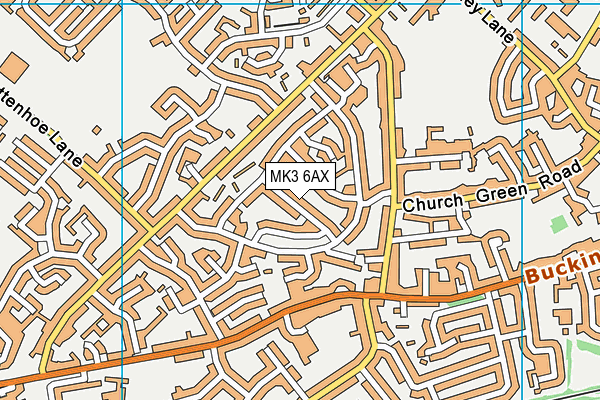 MK3 6AX map - OS VectorMap District (Ordnance Survey)