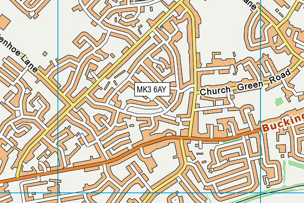 MK3 6AY map - OS VectorMap District (Ordnance Survey)