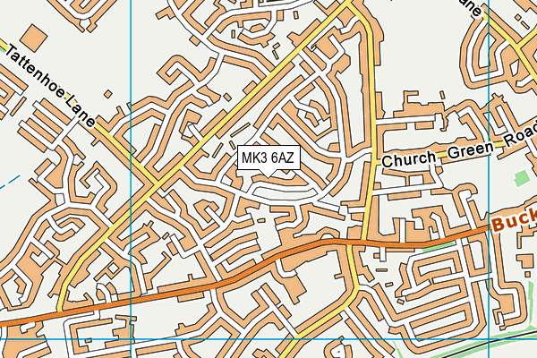 MK3 6AZ map - OS VectorMap District (Ordnance Survey)