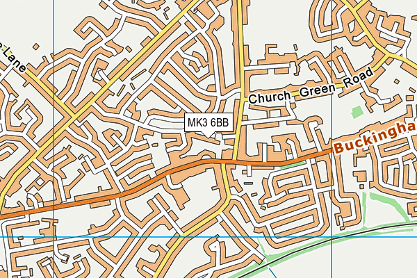 MK3 6BB map - OS VectorMap District (Ordnance Survey)