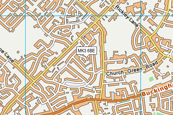 MK3 6BE map - OS VectorMap District (Ordnance Survey)