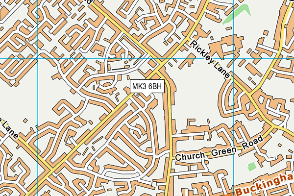 MK3 6BH map - OS VectorMap District (Ordnance Survey)