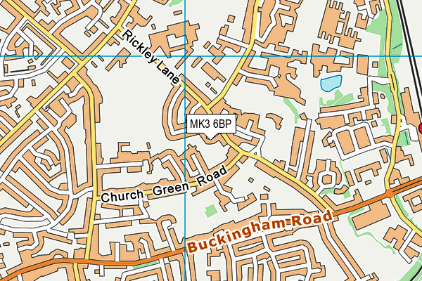 MK3 6BP map - OS VectorMap District (Ordnance Survey)