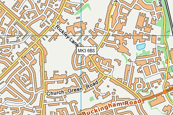 MK3 6BS map - OS VectorMap District (Ordnance Survey)