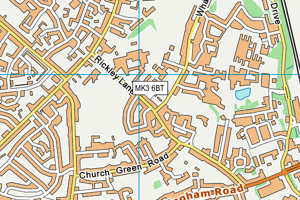 MK3 6BT map - OS VectorMap District (Ordnance Survey)