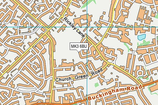 MK3 6BU map - OS VectorMap District (Ordnance Survey)