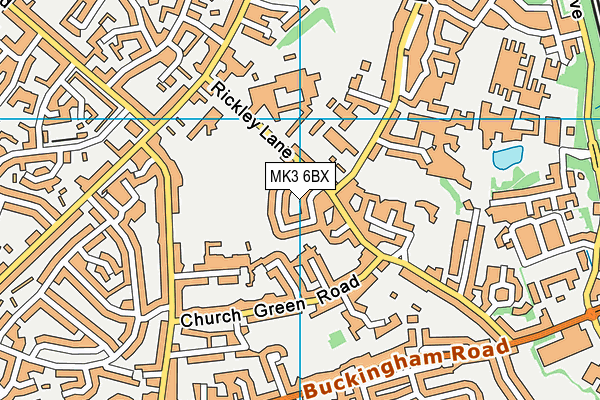 MK3 6BX map - OS VectorMap District (Ordnance Survey)