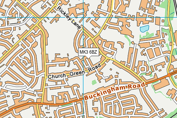 MK3 6BZ map - OS VectorMap District (Ordnance Survey)
