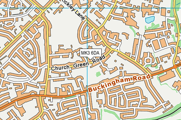 MK3 6DA map - OS VectorMap District (Ordnance Survey)