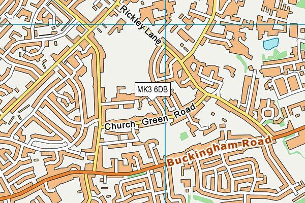 MK3 6DB map - OS VectorMap District (Ordnance Survey)