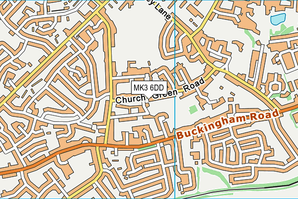 MK3 6DD map - OS VectorMap District (Ordnance Survey)