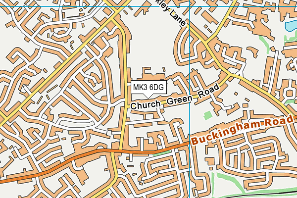 MK3 6DG map - OS VectorMap District (Ordnance Survey)