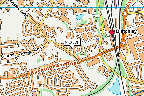 MK3 6DH map - OS VectorMap District (Ordnance Survey)