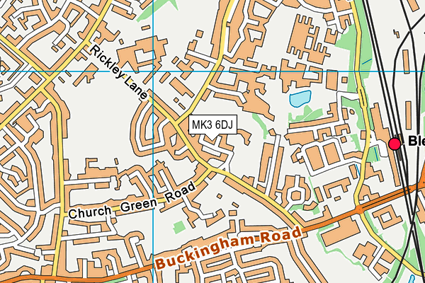 MK3 6DJ map - OS VectorMap District (Ordnance Survey)
