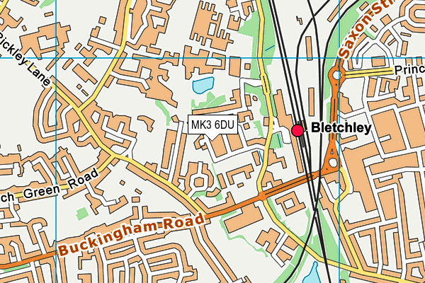 MK3 6DU map - OS VectorMap District (Ordnance Survey)