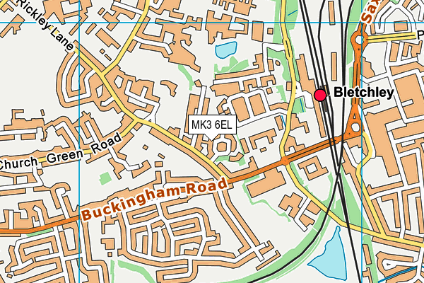 MK3 6EL map - OS VectorMap District (Ordnance Survey)