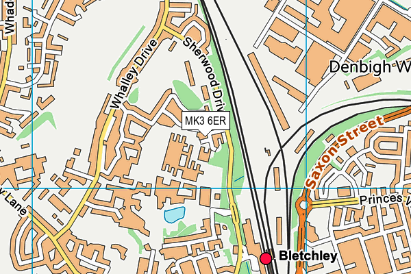 MK3 6ER map - OS VectorMap District (Ordnance Survey)