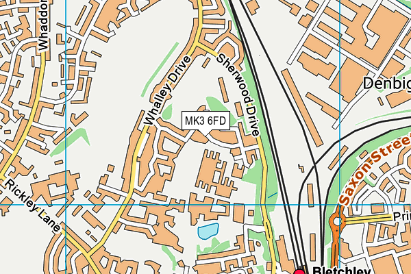 MK3 6FD map - OS VectorMap District (Ordnance Survey)