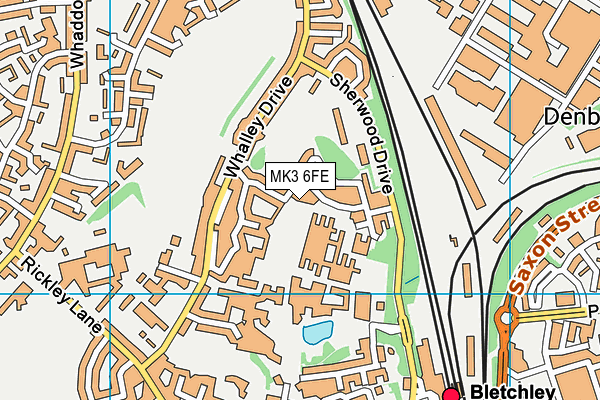 MK3 6FE map - OS VectorMap District (Ordnance Survey)
