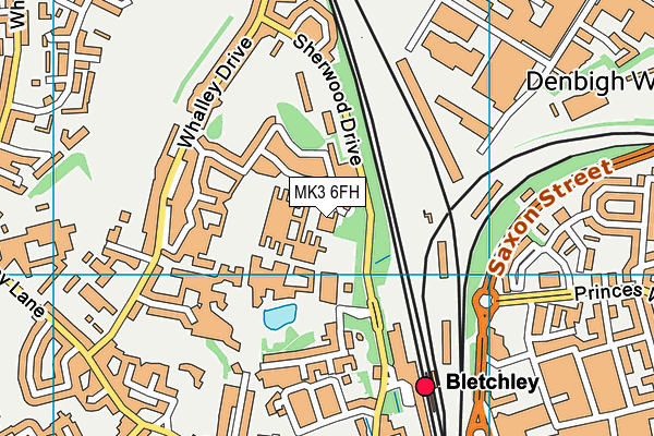 MK3 6FH map - OS VectorMap District (Ordnance Survey)