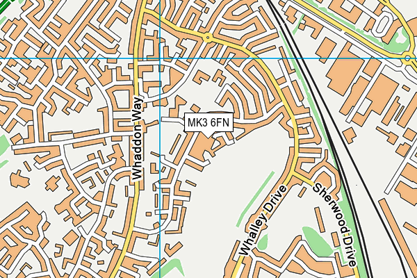 MK3 6FN map - OS VectorMap District (Ordnance Survey)