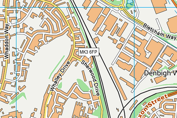 MK3 6FP map - OS VectorMap District (Ordnance Survey)