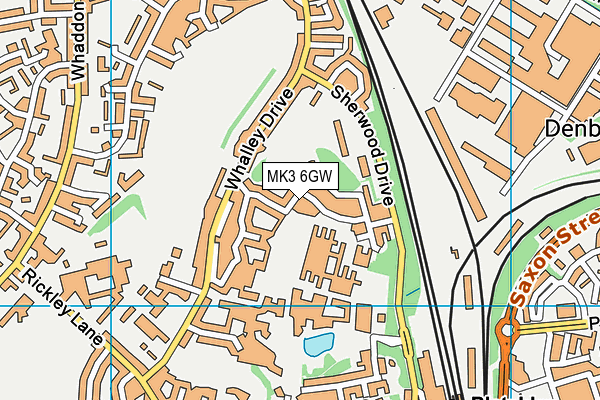 MK3 6GW map - OS VectorMap District (Ordnance Survey)