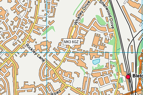 MK3 6GZ map - OS VectorMap District (Ordnance Survey)