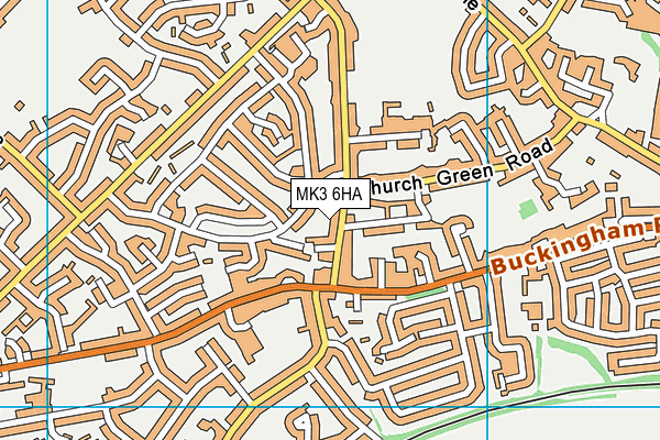 MK3 6HA map - OS VectorMap District (Ordnance Survey)