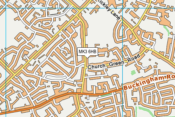 MK3 6HB map - OS VectorMap District (Ordnance Survey)