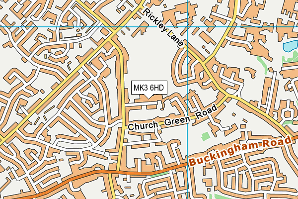 MK3 6HD map - OS VectorMap District (Ordnance Survey)