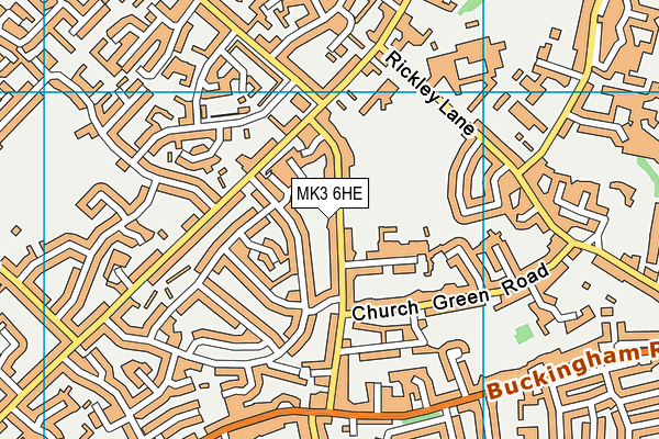 MK3 6HE map - OS VectorMap District (Ordnance Survey)