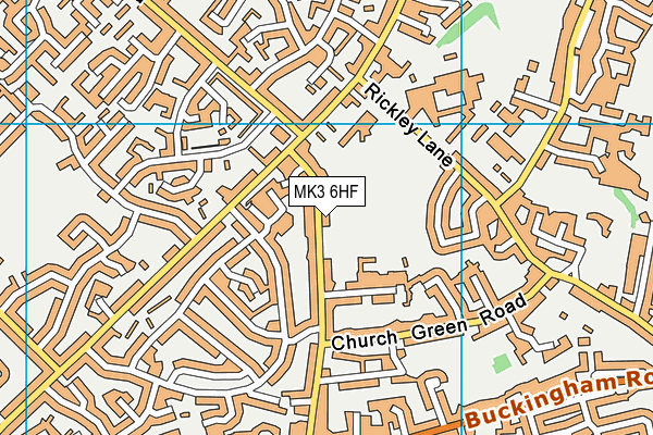 Rickley Park map (MK3 6HF) - OS VectorMap District (Ordnance Survey)