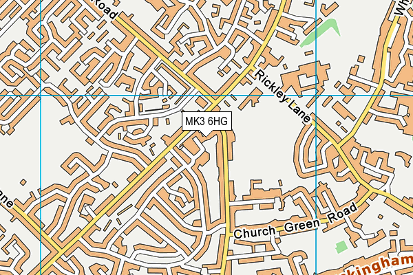 MK3 6HG map - OS VectorMap District (Ordnance Survey)