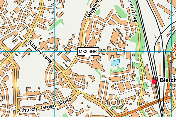 MK3 6HR map - OS VectorMap District (Ordnance Survey)