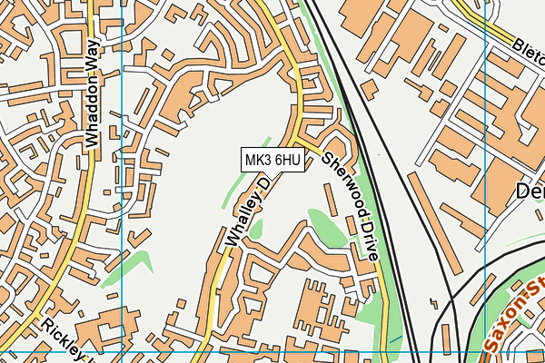 MK3 6HU map - OS VectorMap District (Ordnance Survey)
