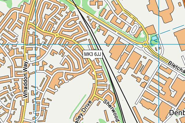 MK3 6JJ map - OS VectorMap District (Ordnance Survey)