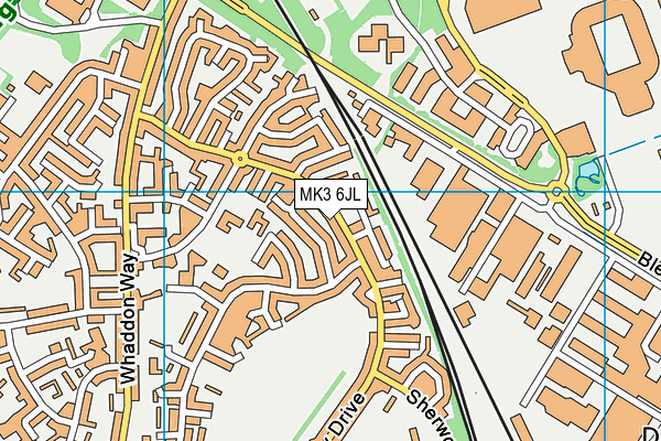 MK3 6JL map - OS VectorMap District (Ordnance Survey)