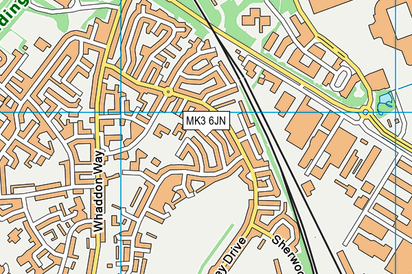 MK3 6JN map - OS VectorMap District (Ordnance Survey)