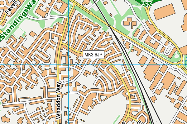 MK3 6JP map - OS VectorMap District (Ordnance Survey)